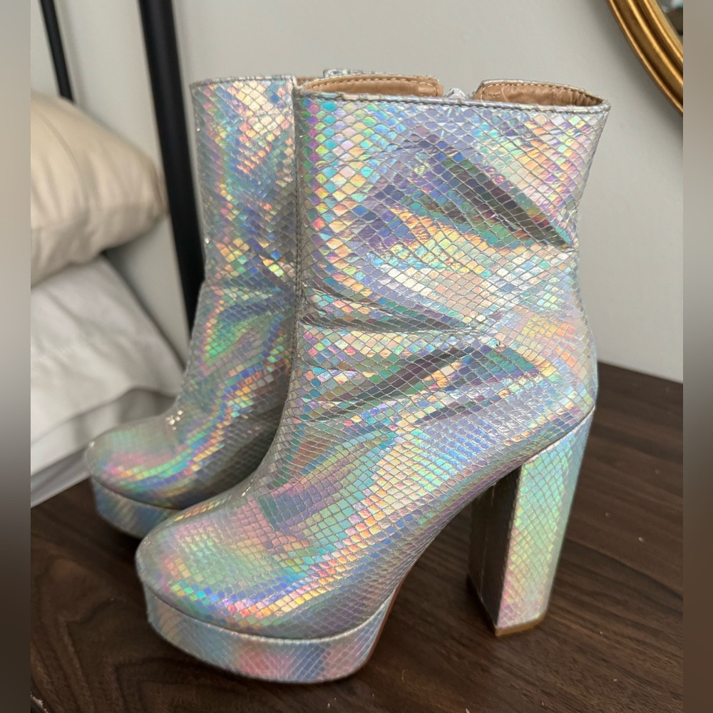 Iridescent Go Go Boots